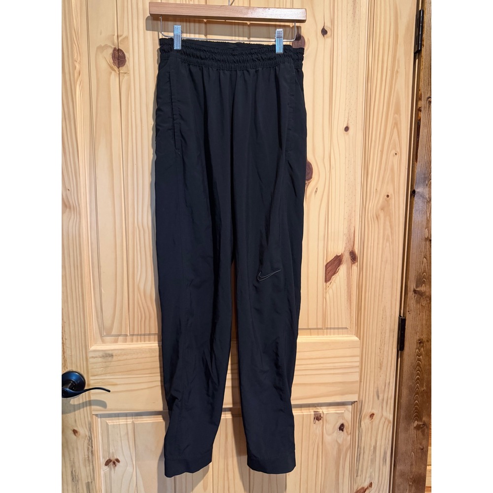 Nike Mens Black Tapered Running Pants Zipper Ankle Pockets Size M